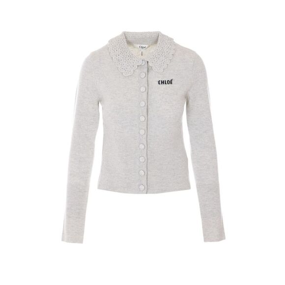 Chloe' Women Slim Cardigan With Logo